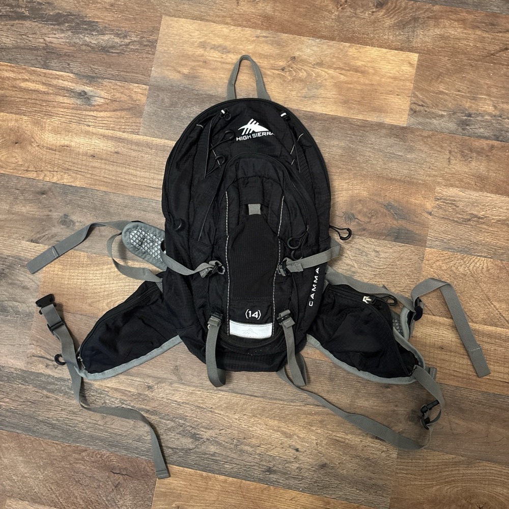 High Sierra Black and Gray Backpack with Padded Straps